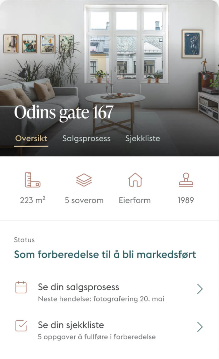 screenshot of app
